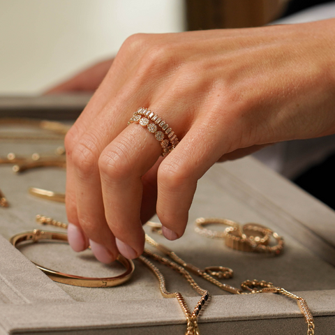 Rose Gold-3^Eternity Ring Designs: Taylor Beth Eternity Ring in Rose Gold