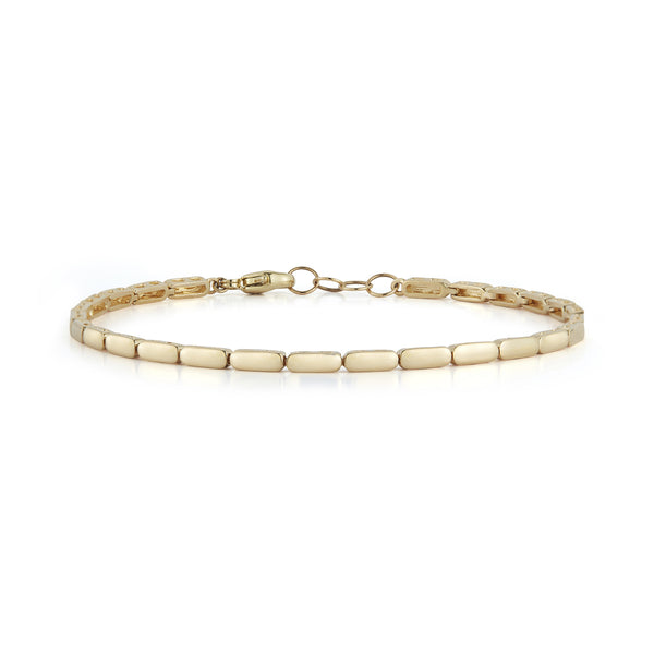 Yellow Gold^1-Gold Designer Bracelets: Melody Eden Gold Bar Bracelet in Yellow Gold