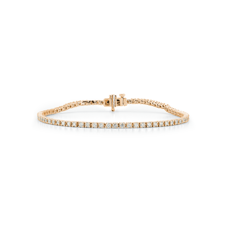 Rose Gold-1^Diamond Tennis Bracelet: DRD 2.00 Ct. Total Weight Tennis Bracelet in Rose Gold