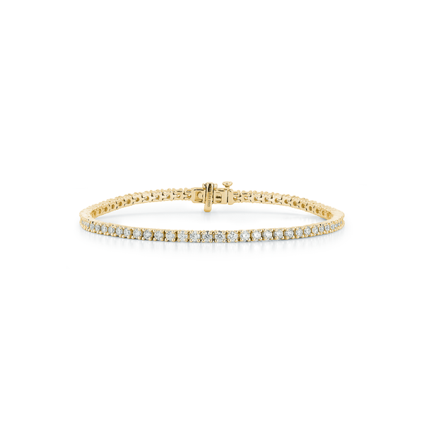 Yellow Gold-1^Diamond Tennis Bracelet: DRD 3.00 Ct. Total Weight Tennis Bracelet in Yellow Gold