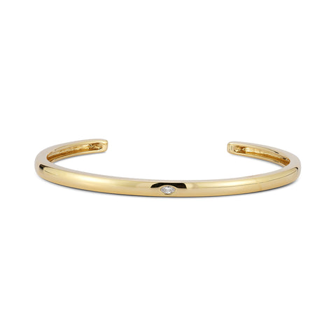 Yellow Gold-1^Diamond Cuff Bracelets: Alexa Jordyn Single Marquise Cuff Bracelet in Yellow Gold