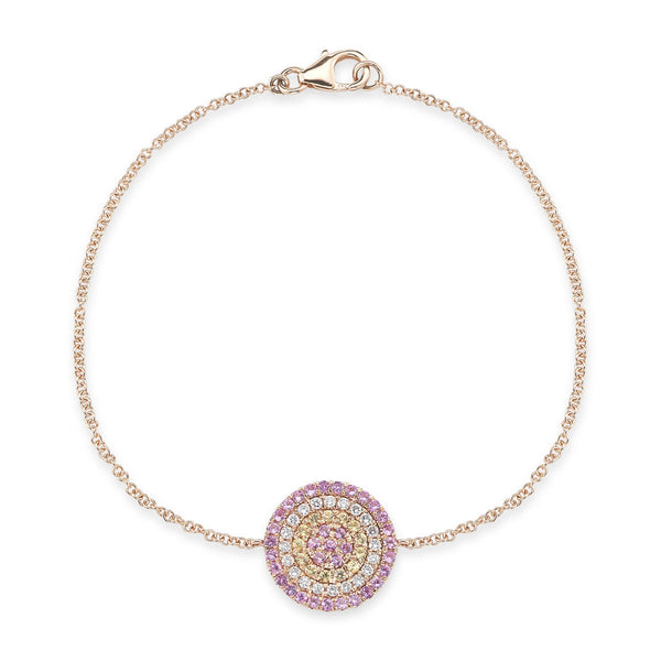 Rose Gold,Light Pink Sapphire^1 Evil Eye Bracelets: Carly Michelle Evil Eye Diamond Bracelet