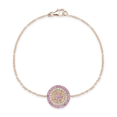 Rose Gold,Light Pink Sapphire^1 Evil Eye Bracelets: Carly Michelle Evil Eye Diamond Bracelet