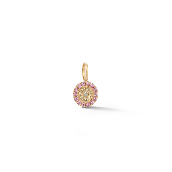 Rose Gold,Light Pink Sapphire-1^Charms: Carly Michelle Mini Evil Eye Charm