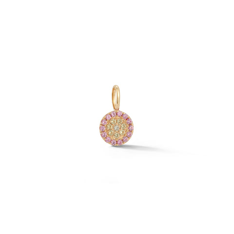 Rose Gold,Light Pink Sapphire-1^Charms: Carly Michelle Mini Evil Eye Charm