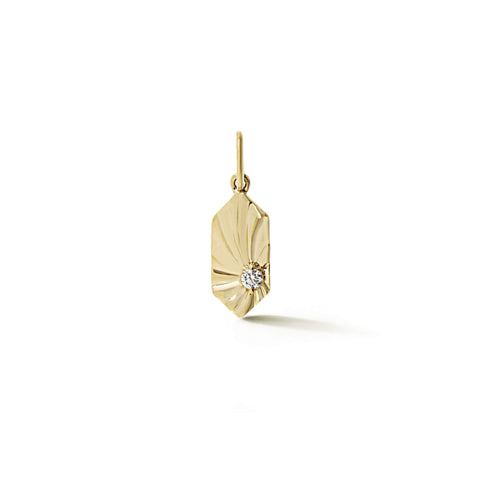 Yellow Gold-1^Spiral Tag Charm in Yellow Gold