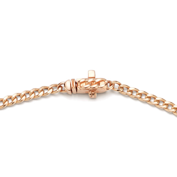 Rose Gold-4^Diamond Bar Necklaces: Lauren Joy Cuban Chain Necklace in Rose Gold