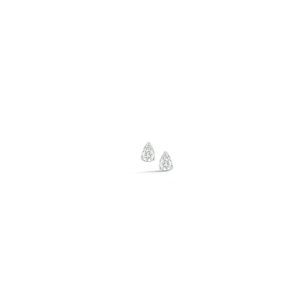 White Gold-1^Teardrop Diamond Earrings: Sophia Ryan Petite Teardrop Studs in White Gold Thumbnail-only