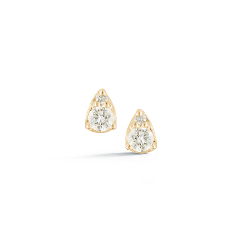 Yellow Gold-1^Teardrop Diamond Earrings: Sophia Ryan Petite Teardrop Studs in Yellow Gold