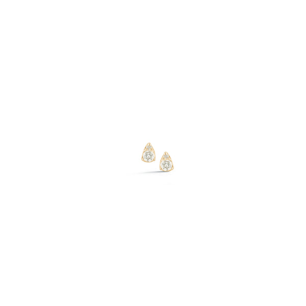 Yellow Gold-1^Teardrop Diamond Earrings: Sophia Ryan Petite Teardrop Studs in Yellow Gold Thumbnail-only