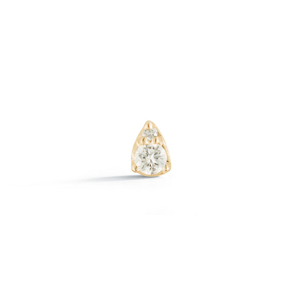 Yellow Gold-1^Teardrop Diamond Earrings: Sophia Ryan Single Petite Teardrop Stud in Yellow Gold