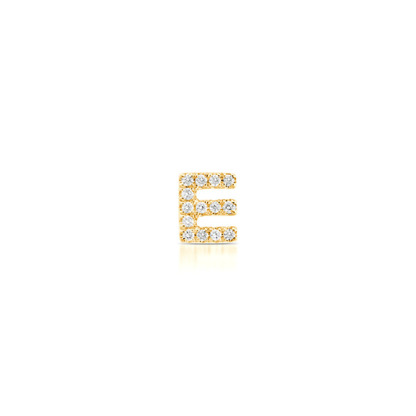 Yellow Gold,E^1 - Sydney Morgan for Syd Strong Single Initial Single Earring in Yellow Gold