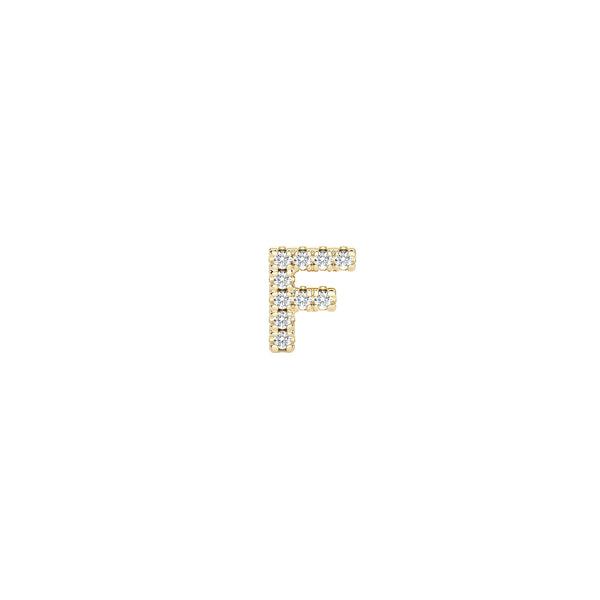 Yellow Gold,F^1 - Sydney Morgan for Syd Strong Single Initial Single Earring in Yellow Gold