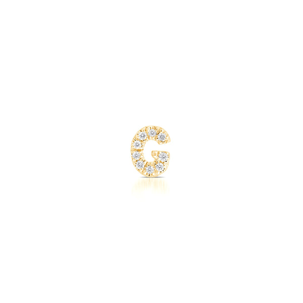 Yellow Gold,G^1 - Sydney Morgan for Syd Strong Single Initial Single Earring in Yellow Gold