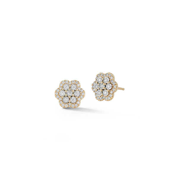 Yellow Gold-1^Designer Stud Earrings: Ava Bea Flower Studs in Yellow Gold Thumbnail-only