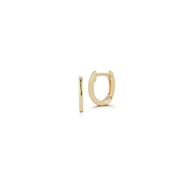 Yellow Gold-1^Huggie Earrings: DRD Medium Solid Gold Huggies in Yellow Gold