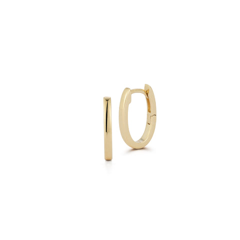 Yellow Gold-1^Huggie Earrings: DRD U-Shape Solid Gold Huggies in Yellow Gold