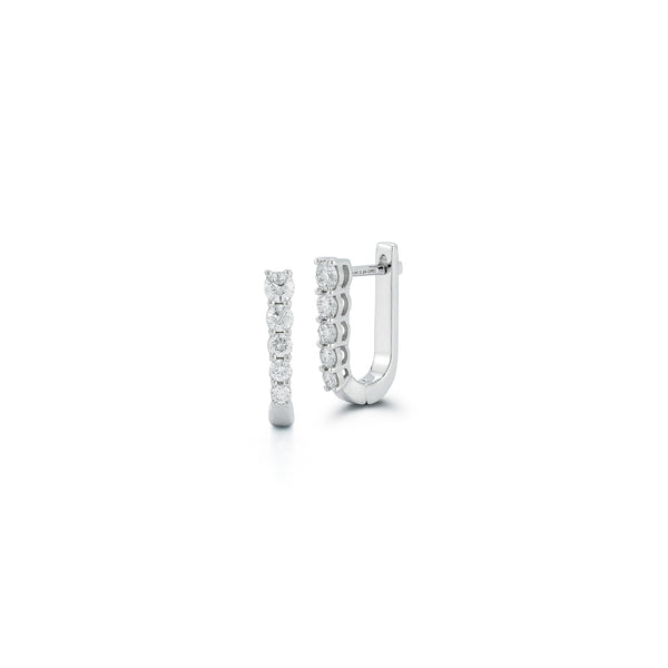 White Gold^1-Diamond Hoop Earrings: Ava Bea Medium Graduating Hoop in White Gold