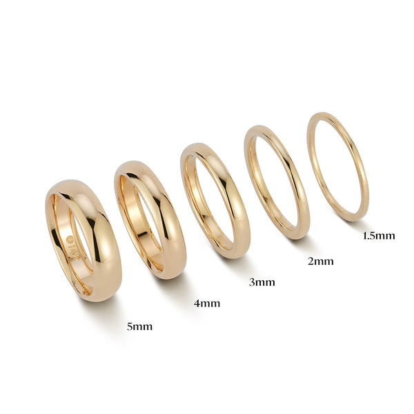 White Gold-4^Gold Bands: DRD 4mm Gold Band in White Gold