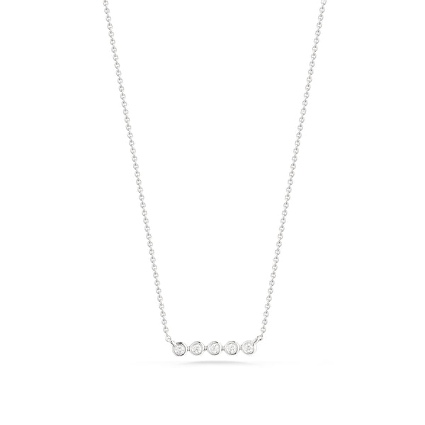 White Gold-1^Diamond Bar Necklaces: Lulu Jack Mini Bezel Bar Necklace in White Gold Thumbnail-only