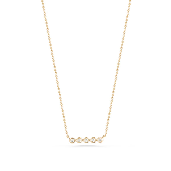 Yellow Gold-1^Diamond Bar Necklaces: Lulu Jack Mini Bezel Bar Necklace in Yellow Gold Thumbnail-only