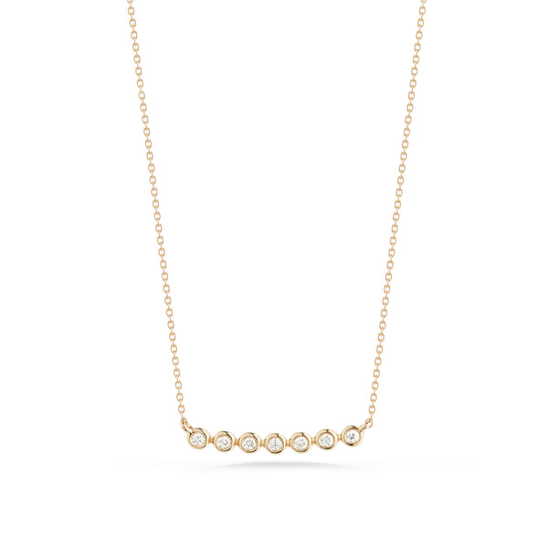 Yellow Gold-1^Diamond Bar Necklaces: Lulu Jack Bezel Bar Diamond Necklace in Yellow Gold Thumbnail-only