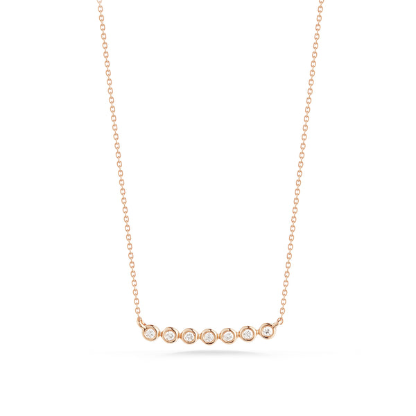 Rose Gold-2^Diamond Bar Necklaces: Lulu Jack Bezel Bar Diamond Necklace in Rose Gold Thumbnail-only