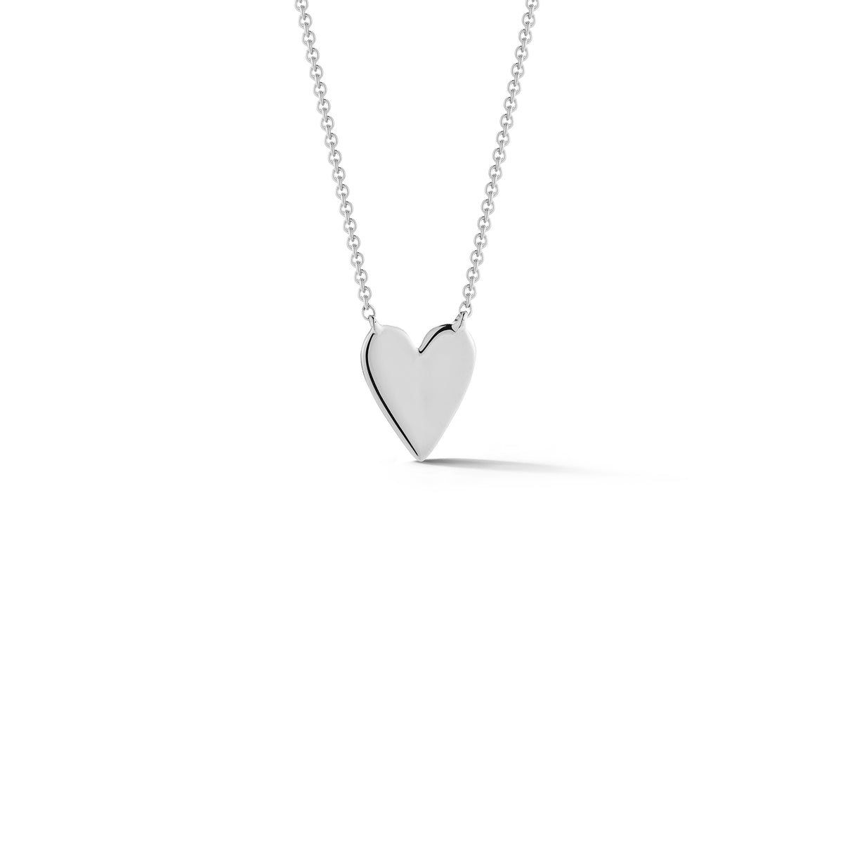 White Gold-1^Diamond Pendant Necklaces: DRD Heart Necklace in White Gold