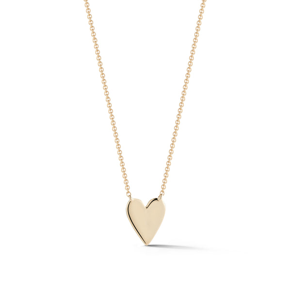 Yellow Gold-1^Diamond Pendant Necklaces: DRD Heart Necklace in Yellow Gold Thumbnail-only