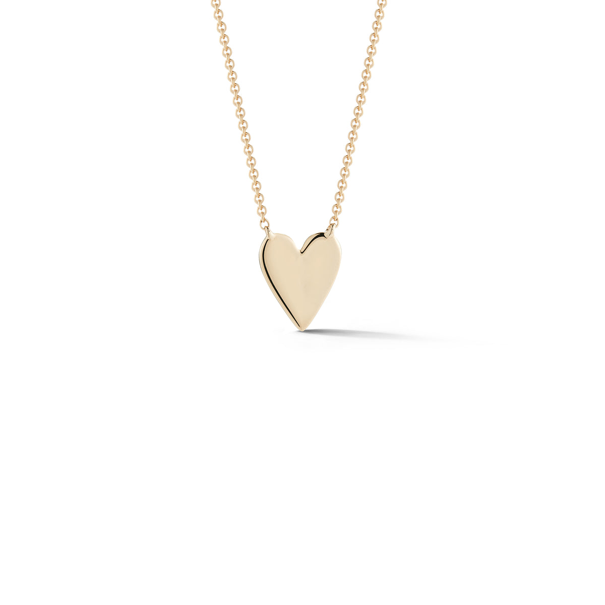 Yellow Gold-1^Diamond Pendant Necklaces: DRD Heart Necklace in Yellow Gold