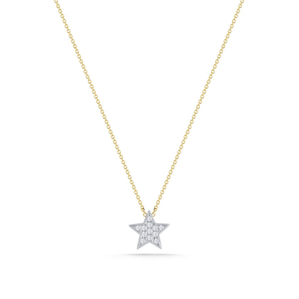 Yellow Gold-1^Diamond Pendant Necklaces: Julianne Himiko Diamond Star Necklace 14K Yellow Gold Thumbnail-only