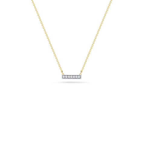 Yellow Gold-1^Diamond Bar Necklaces: Sylvie Rose Diamond Gold Bar Necklace in Yellow Gold