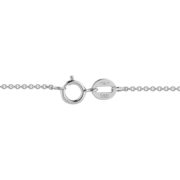 White Gold-2^Diamond Pendant Necklaces: Lauren Joy Medium Disc Necklace in White Gold