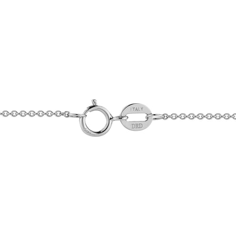 White Gold-2^Diamond Pendant Necklaces: Lauren Joy Medium Disc Necklace in White Gold