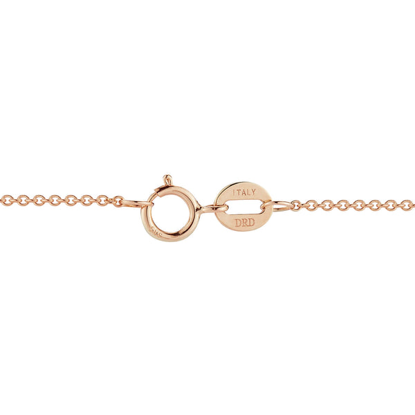 Rose Gold-2^Diamond Pendant Necklaces: Lauren Joy Medium Disc Necklace in Rose Gold