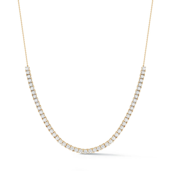 Yellow Gold-1^Diamond Tennis Necklaces: Ava Bea Tennis Necklace in Yellow Gold