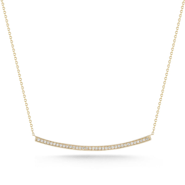 Yellow Gold-1^Diamond Bar Necklaces: Sylvie Rose 14K Yellow Gold & Diamond Long Bar Necklace Thumbnail-only