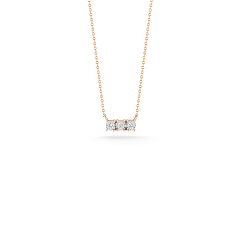 Rose Gold-1^Diamond Bar Necklaces: Ava Bea Bar Necklace in Rose Gold