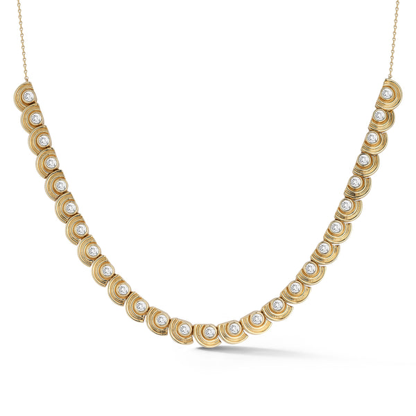 Yellow Gold-1^Diamond Tennis Necklaces: Nana Bernice Tennis Necklace in Yellow Gold