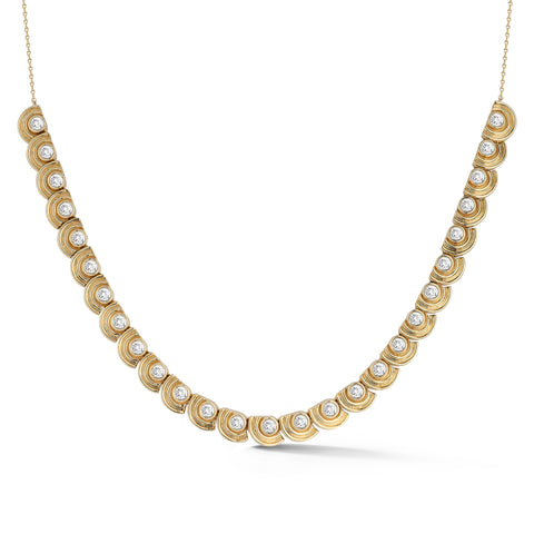 Yellow Gold-1^Diamond Tennis Necklaces: Nana Bernice Tennis Necklace in Yellow Gold