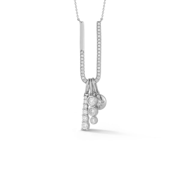 White Gold-1^Designer Diamond Necklaces: Cynthia Rose Charm Necklace in White Gold