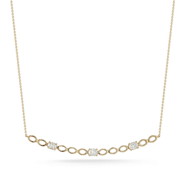 Mikaela Estelle Oval Diamond Long Bar Necklace Thumbnail-only