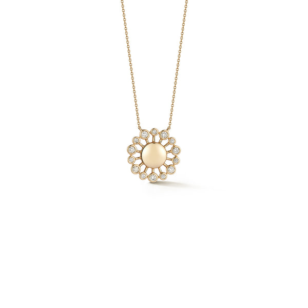 Yellow Gold-1^Designer Diamond Necklaces: Lulu Jack Sunburst Necklace in Yellow Gold