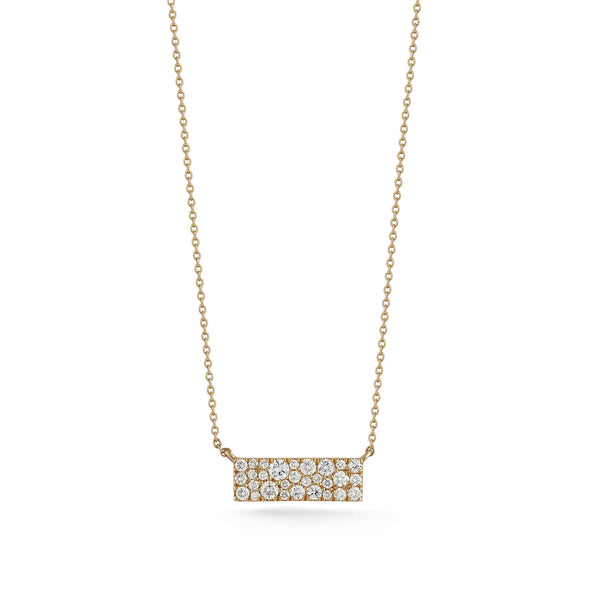 Yellow Gold-1^Diamond Bar Necklaces: Sylvie Rose Large Diamond Bar Necklace in Yellow Gold Thumbnail-only