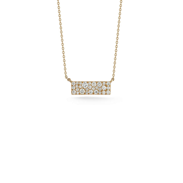 Yellow Gold-1^Diamond Bar Necklaces: Sylvie Rose Large Diamond Bar Necklace in Yellow Gold