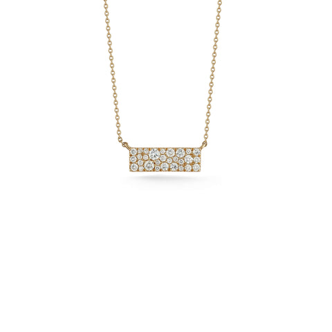 Yellow Gold-1^Diamond Bar Necklaces: Sylvie Rose Large Diamond Bar Necklace in Yellow Gold