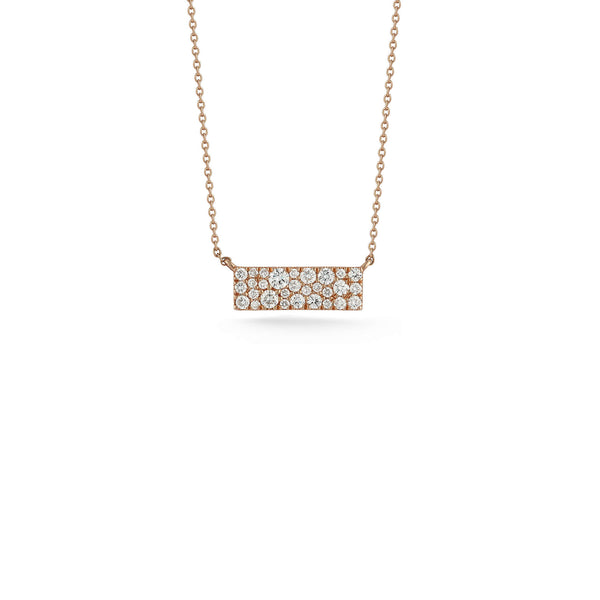 Rose Gold-1^Diamond Bar Necklaces: Sylvie Rose Large Diamond Bar Necklace in Rose Gold