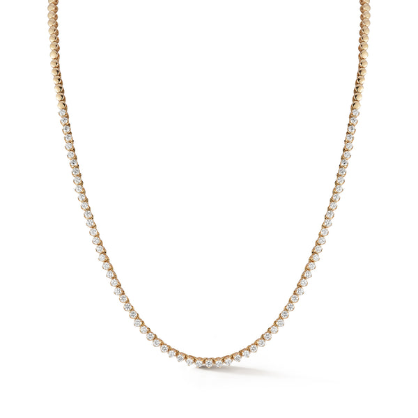 Yellow Gold-1^Diamond Tennis Necklaces: Lulu Jack Diamond Tennis Necklace in Yellow Gold