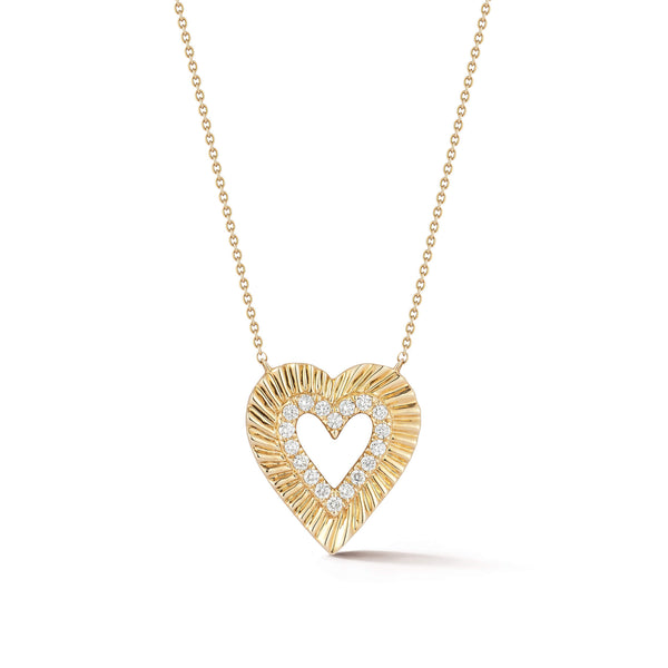 Yellow Gold-1^Diamond Pendant Necklaces: Zoe Louise Spiral Heart Necklace in Yellow Gold Thumbnail-only