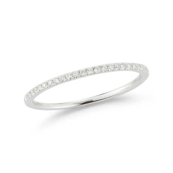 White Gold-1^Designer Diamond Rings: Sylvie Rose Slim 14K White Gold & Diamond Ring